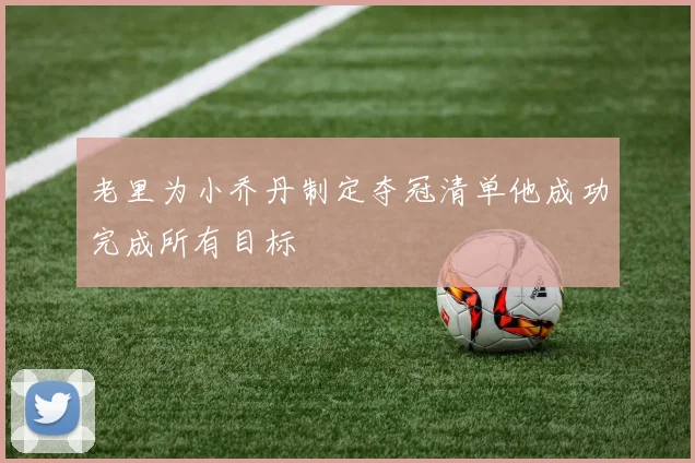 老里为小乔丹制定夺冠清单他成功完成所有目标